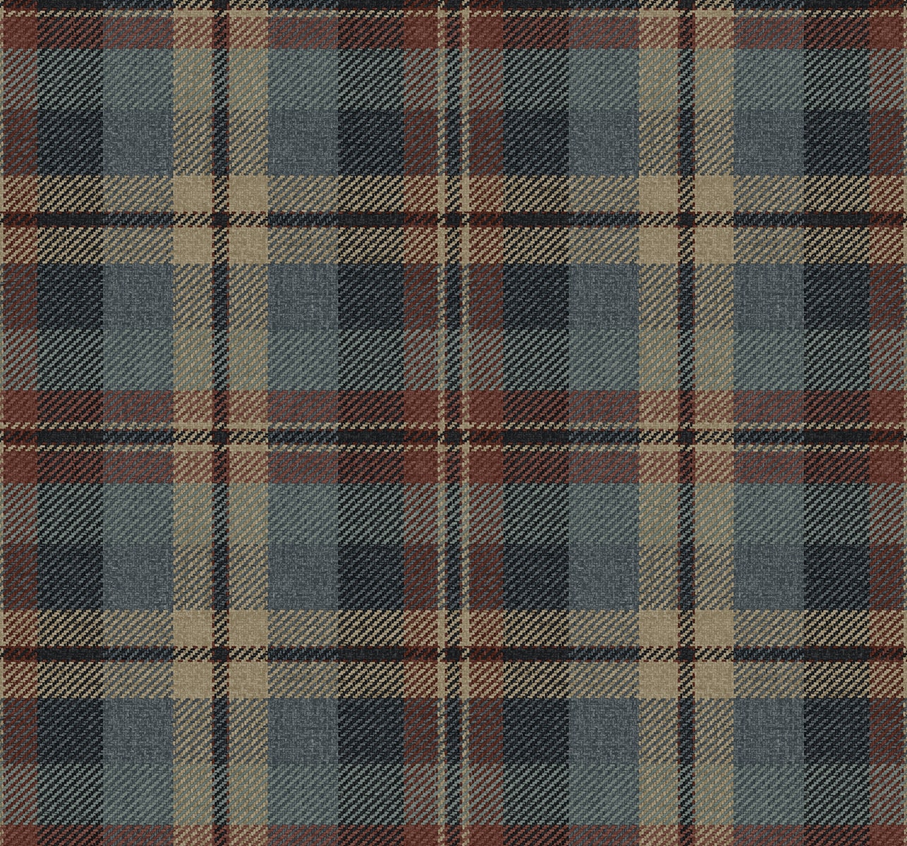 HG13111 Harry & Grace Harry & Grace Peel and Stick Wallpaper Thornbury Tailored Plaid Americana