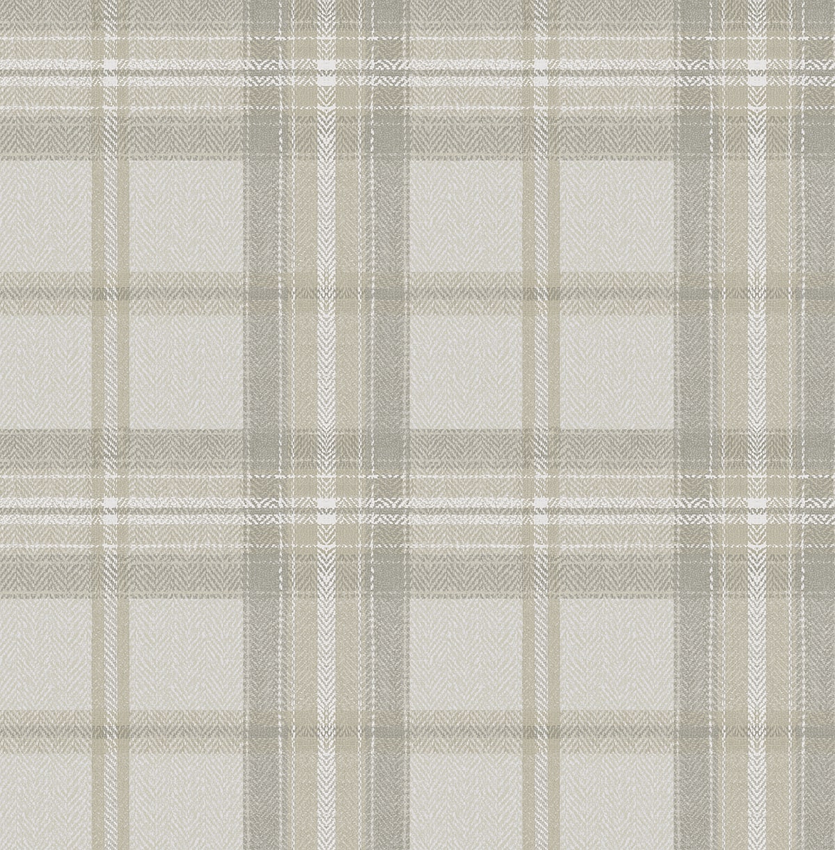 HG13705 Harry & Grace Harry & Grace Peel and Stick Wallpaper Herringbone Plaid Frosted Calcutta