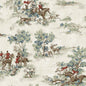 HG13802 Harry & Grace Harry & Grace Peel and Stick Wallpaper Horse Race Bluestone & Garnet