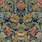HG14002 Harry & Grace Harry & Grace Peel and Stick Wallpaper Acanthus Floral Cameo Dark Blue