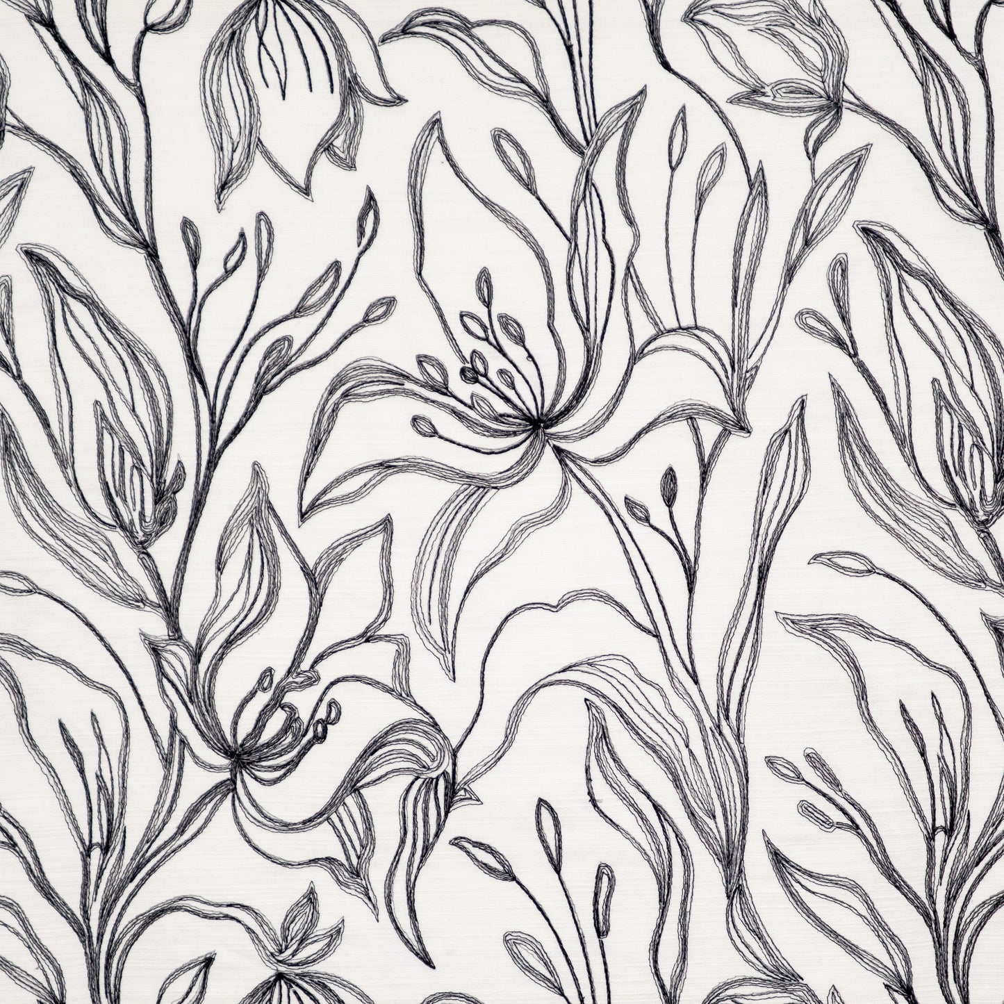 HM1433 Maxwell DRAPERY/MULTI- PATTERN # 433 NOIR CT-BIRCHBARK