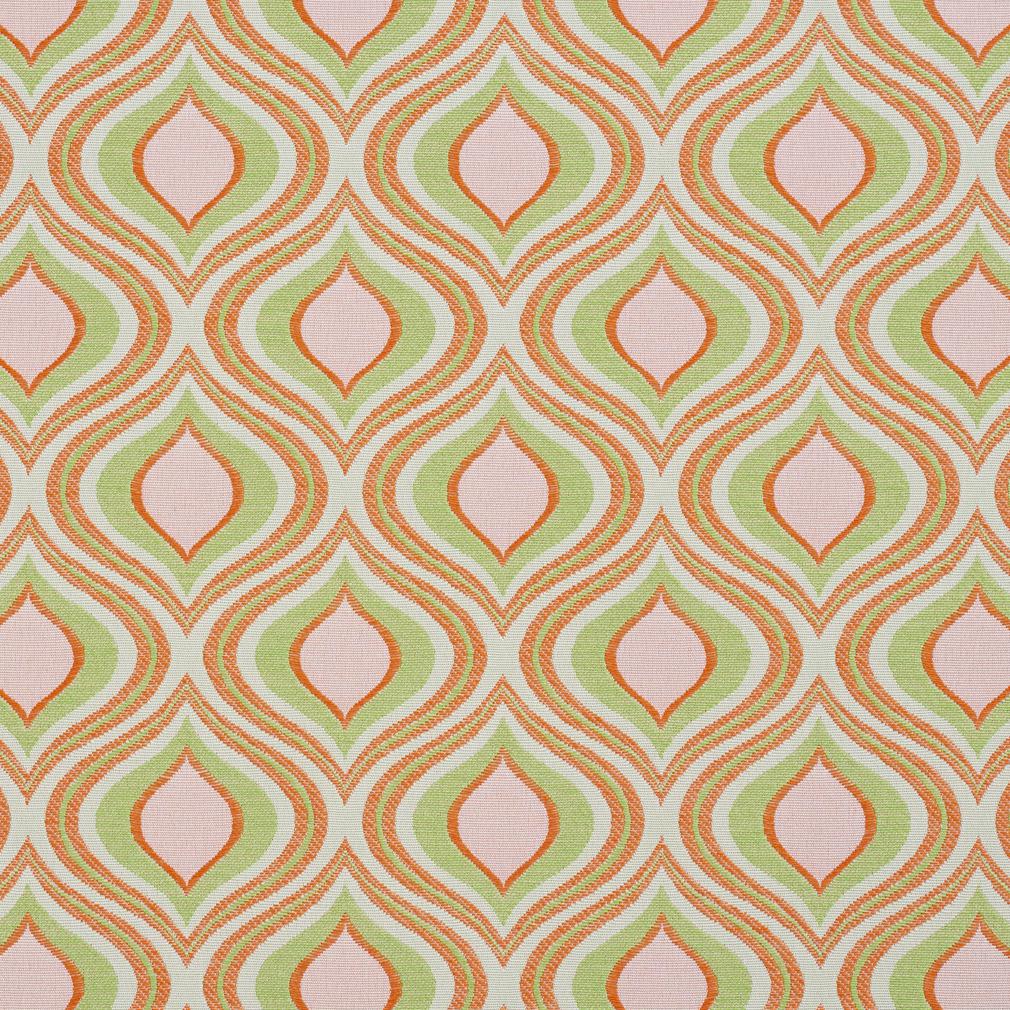I9000-19 Abstract & Geometric nan Green,Orange & Rust Charlotte Fabrics