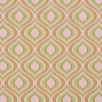 I9000-19 Abstract & Geometric nan Green,Orange & Rust Charlotte Fabrics