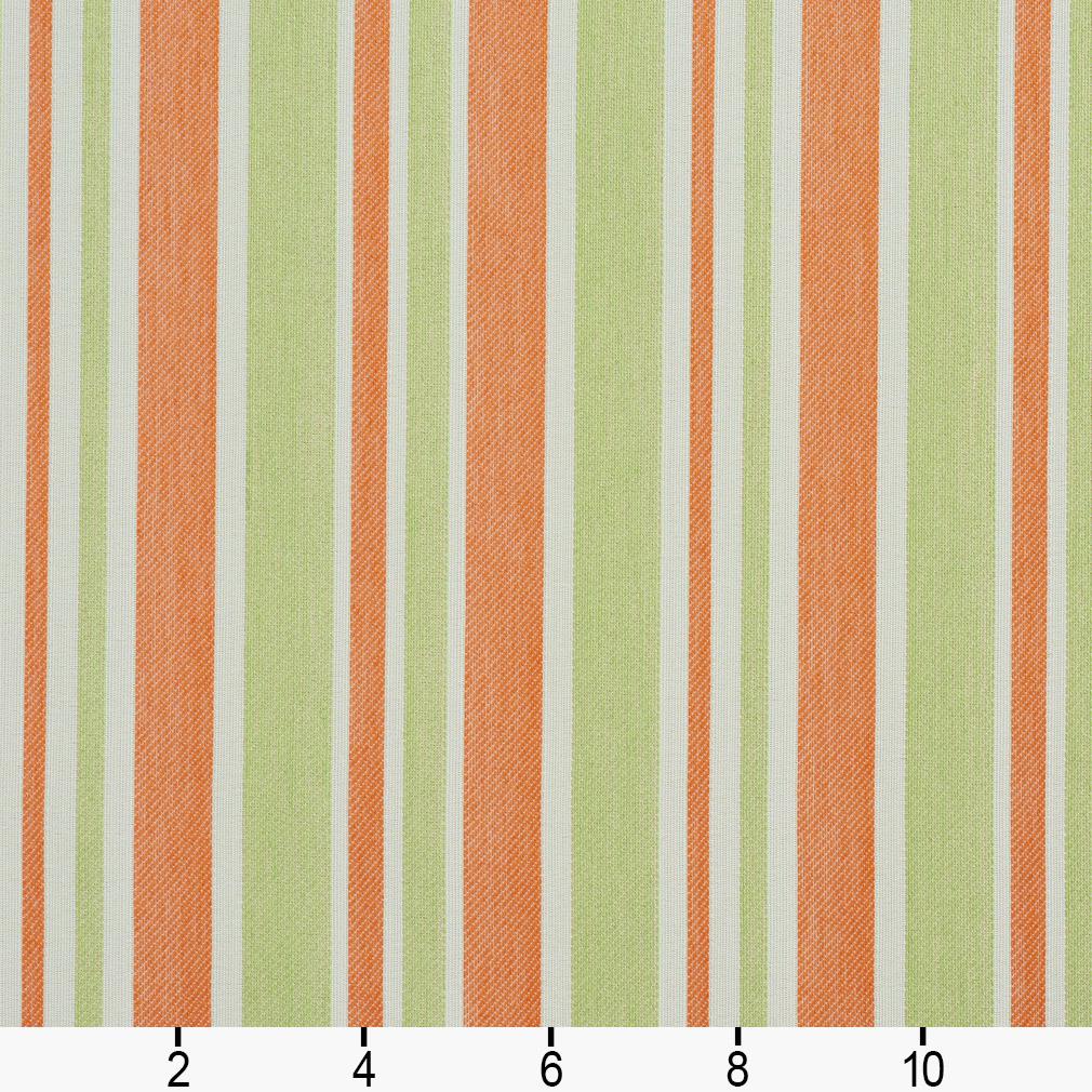 I9000-23 Stripe nan Green,Orange & Rust Charlotte Fabrics