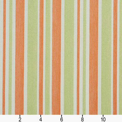 I9000-23 Stripe nan Green,Orange & Rust Charlotte Fabrics