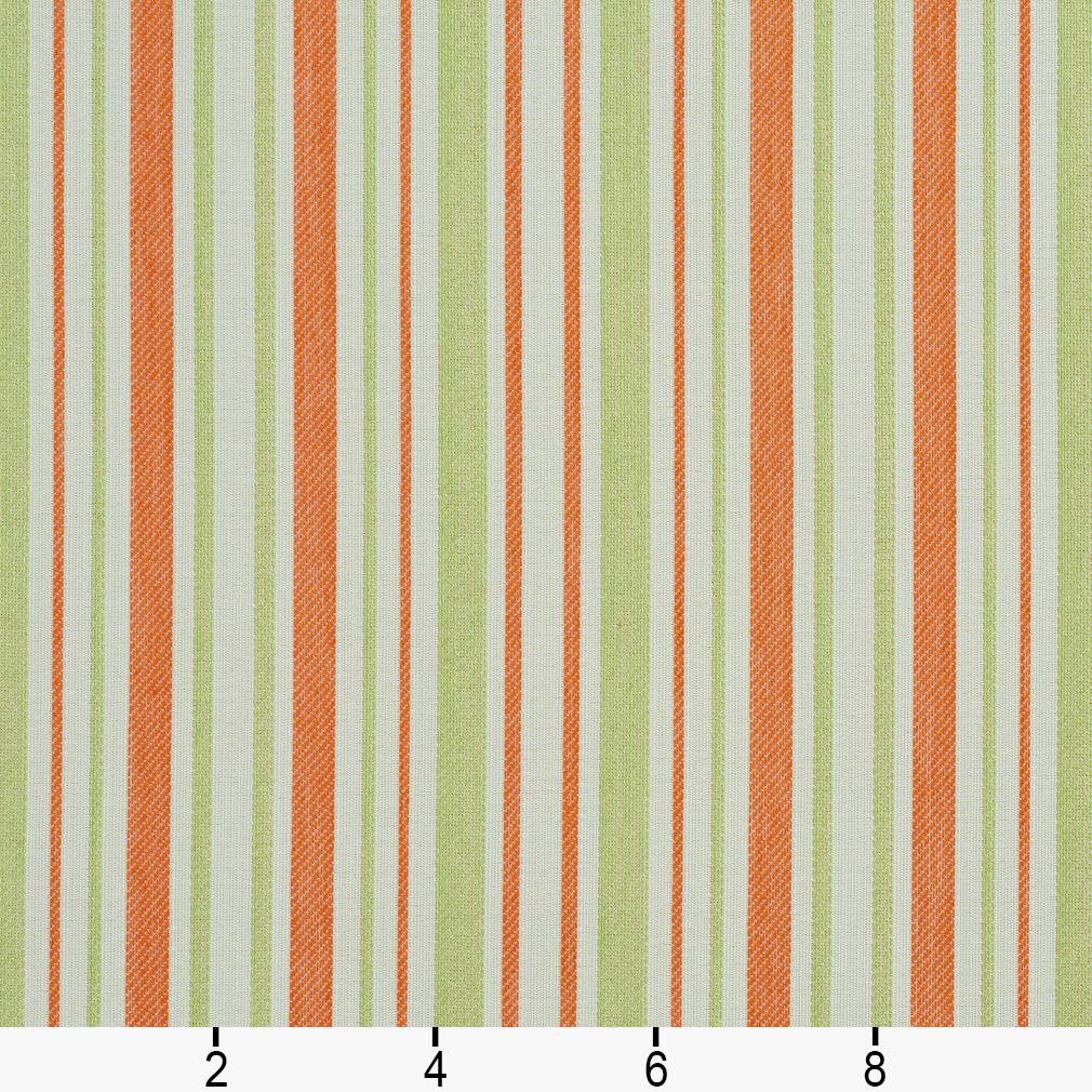 I9000-31 Stripe nan Green,Orange & Rust Charlotte Fabrics