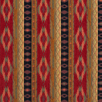 I9400-29 Global,Southwestern,Stripe nan Red & Burgundy Charlotte Fabrics