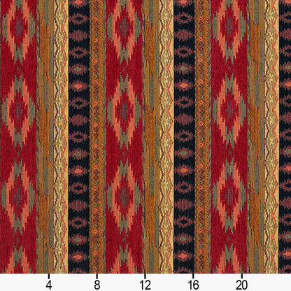 I9400-29 Global,Southwestern,Stripe nan Red & Burgundy Charlotte Fabrics