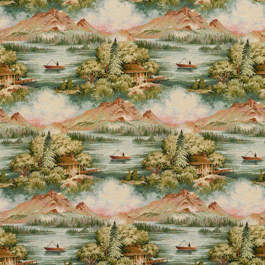 I9600-01 Novelty nan Aqua & Teal,Green Charlotte Fabrics