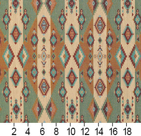 I9600-08 Global,Southwestern nan Aqua & Teal Charlotte Fabrics