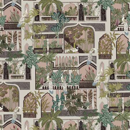 JMW1011-01 Peacock Arches 01 Kravet Wallpaper
