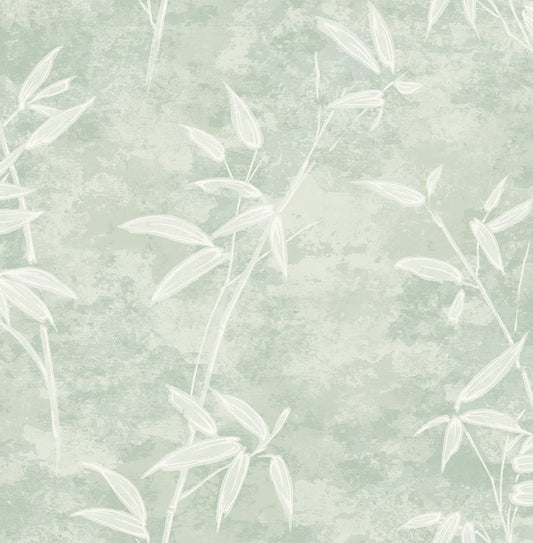 JP10904 Seabrook Designs Japandi Style Wallpaper Honshu Bamboo Seafoam