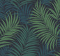 LN10112 Lillian August Luxe Retreat Wallpaper Via Palma Midnight Blue, Juniper, and Spearmint