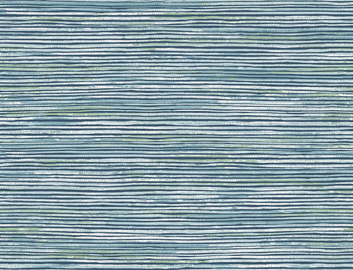 LN10302 Lillian August Luxe Retreat Wallpaper Osprey Faux Grasscloth Midnight Blue, Spearmint, and Ice