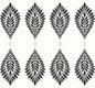 LN10600 Lillian August Luxe Retreat Wallpaper Mirasol Palm Frond Ebony and Eggshell