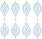 LN10602 Lillian August Luxe Retreat Wallpaper Mirasol Palm Frond Carolina Blue and Eggshell