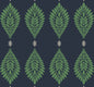 LN10612 Lillian August Luxe Retreat Wallpaper Mirasol Palm Frond Midnight Blue and Spearmint