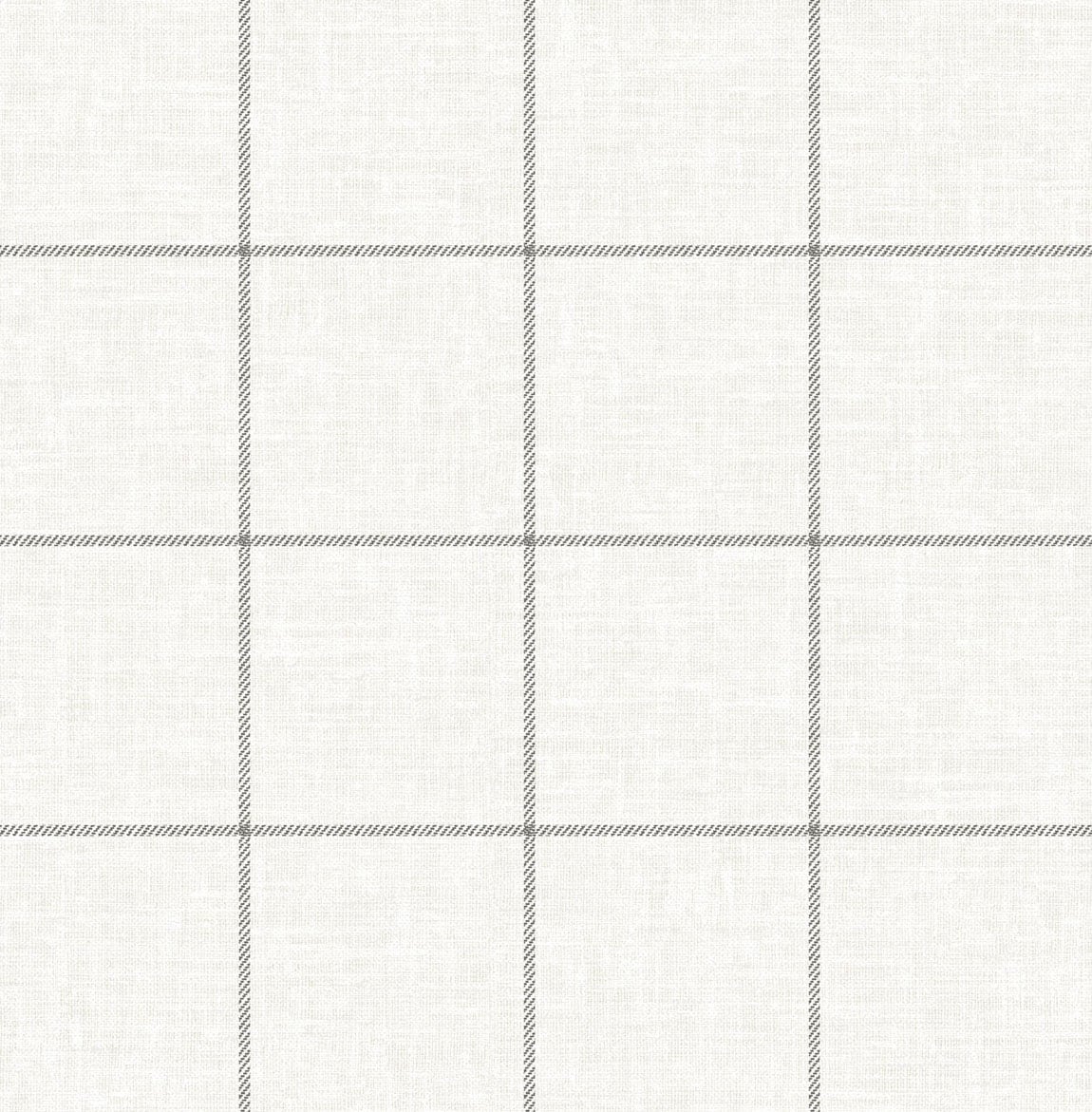 LN10700 Lillian August Luxe Retreat Wallpaper Linen Check Alabaster and Wrought Iron