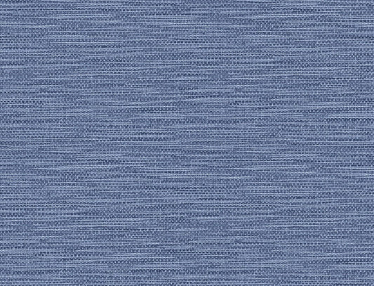LN10902 Lillian August Luxe Retreat Wallpaper Faux Linen Weave Coastal Blue