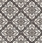 LN11000 Lillian August Luxe Retreat Wallpaper Plumosa Tile Ebony and Silver