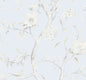 LN11122 Lillian August Luxe Retreat Wallpaper Southport Floral Trail Blue Frost and Cove Gray