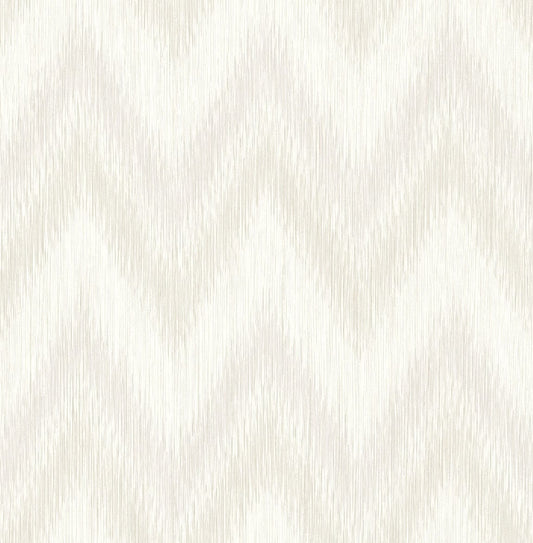 LN11208 Lillian August Luxe Retreat Wallpaper Regent Flamestitch Stringcloth Winter Fog and Eggshell