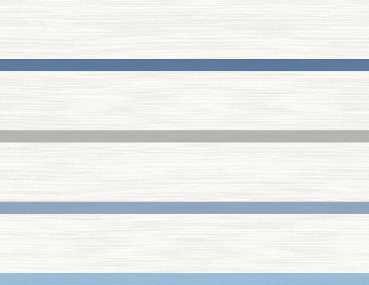 LN11402 Lillian August Luxe Retreat Wallpaper Crew Stripe Air Force Blue, Gray, and Eggshell