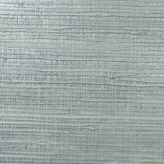 LN11807 Lillian August Lillian August Grasscloth Binder Wallpaper Jute Blue Smoke & Metallic Silver
