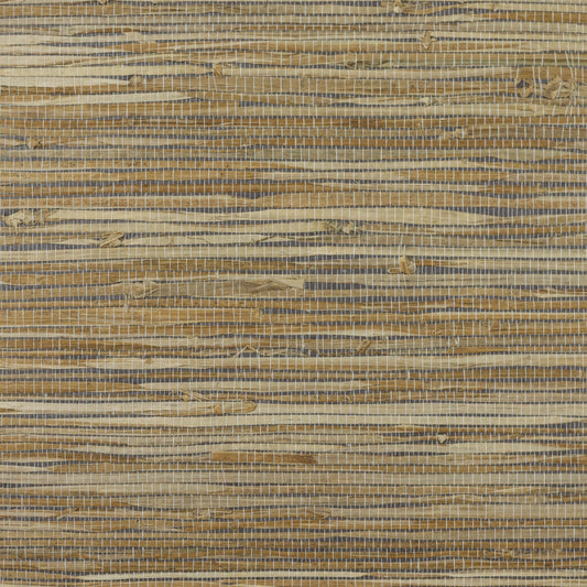 LN11829 Lillian August Lillian August Grasscloth Binder Wallpaper Hemp Skin Tightweave Honey Brown & Charcoal