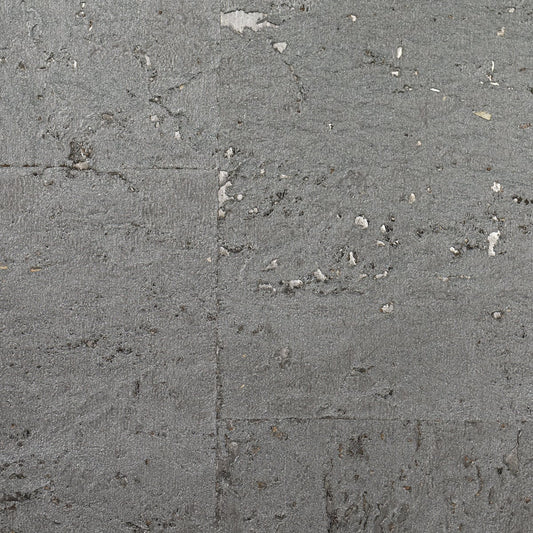 LN11861 Lillian August Lillian August Grasscloth Binder Wallpaper Cork Graphite & Metallic Silver