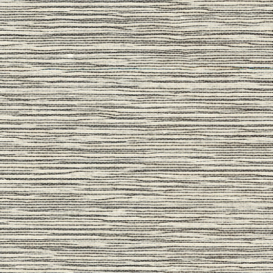 LN11865 Lillian August Luxe Retreat Wallpaper Sisal Grasscloth Ivory and Jet Black