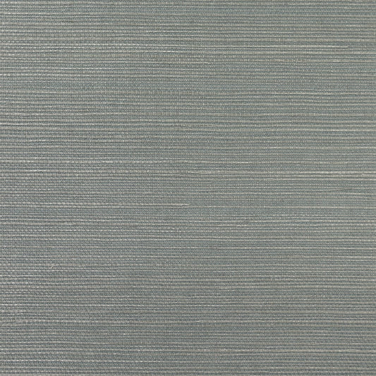 LN11868 Lillian August Lillian August Grasscloth Binder Wallpaper Sisal Metallic Silver & Bluestone