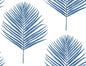 LN20002 Lillian August Lillian August Peel and Stick Wallpaper Maui Palm Coastal Blue