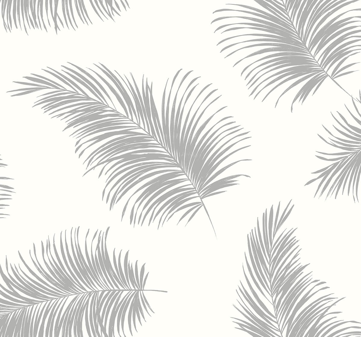 LN20305 Lillian August Lillian August Peel and Stick Wallpaper Tossed Palm Alloy