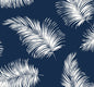 LN20322 Lillian August Lillian August Peel and Stick Wallpaper Tossed Palm Navy Blue