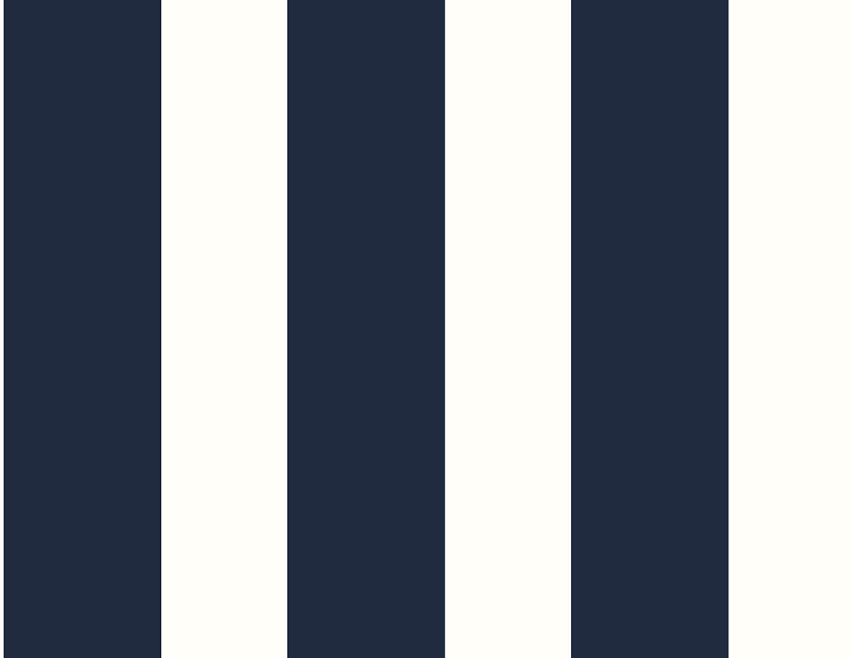 LN20402 Lillian August Lillian August Peel and Stick Wallpaper Designer Stripe Midnight Blue & White