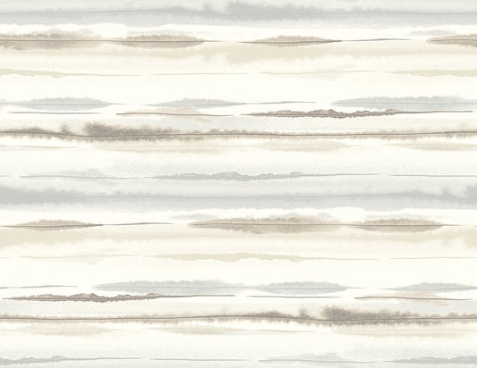 LN20605 Lillian August Lillian August Peel and Stick Wallpaper Horizon Stripe Sand Dunes