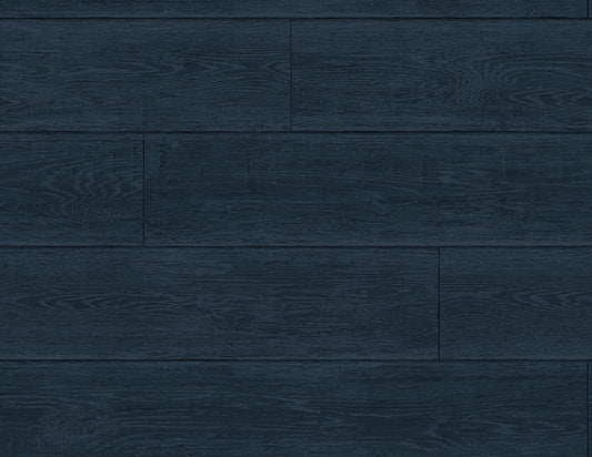 LN20702 Lillian August Lillian August Peel and Stick Wallpaper Rustic Shiplap Denim Blue