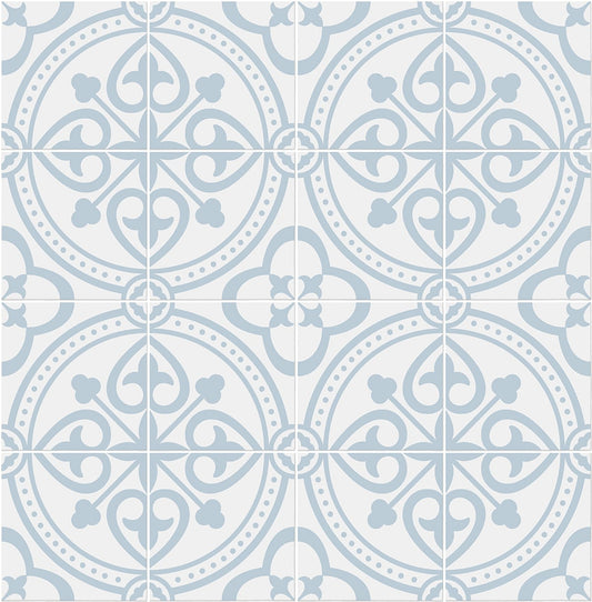 LN30302 Lillian August Lillian August Peel and Stick Wallpaper Villa Mar Tile Hampton Blue