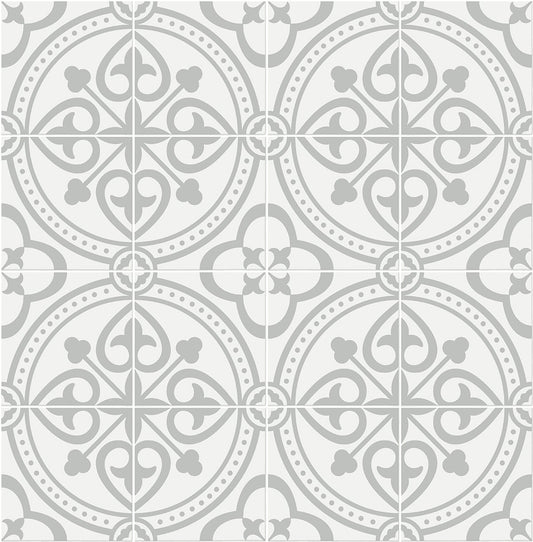 LN30308 Lillian August Lillian August Peel and Stick Wallpaper Villa Mar Tile Harbor Mist