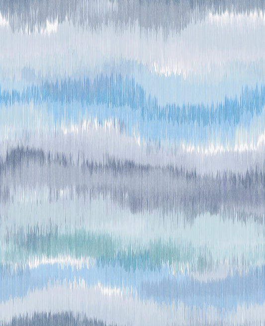 LN31202 Lillian August Lillian August Peel and Stick Wallpaper Ikat Waves Lakeside