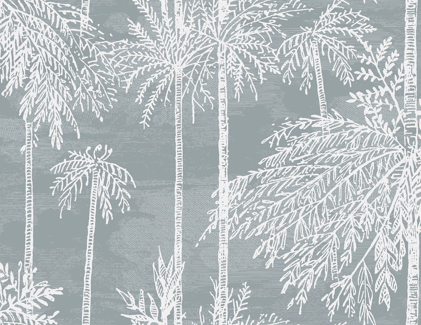 LN40218 Lillian August Coastal Haven Wallpaper Palm Grove  Bluestone