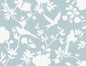 LN40912 Lillian August Coastal Haven Wallpaper Kauai Bird Toile Hampton Blue