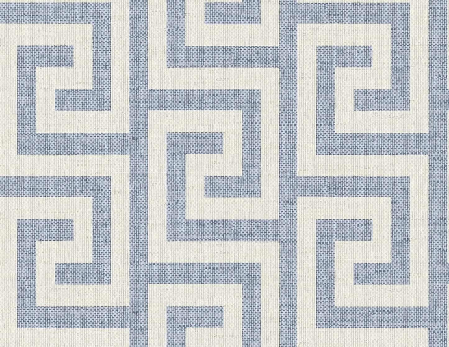LN41212 Lillian August Coastal Haven Wallpaper Luna Retreat Greek Key Blue Lake