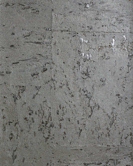 LN50074 Lillian August Lillian August Natural Textured Wallcoverings 2 Wallpaper Cork on Metallic Backing Basalt