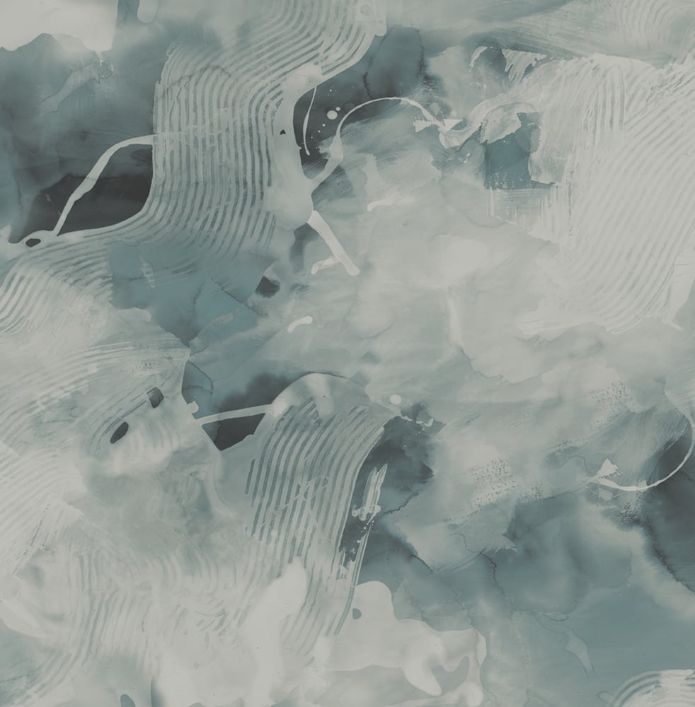 LW50204 Seabrook Designs Living with Art Wallpaper Notch Trowel Abstract Sea Green and Pearl