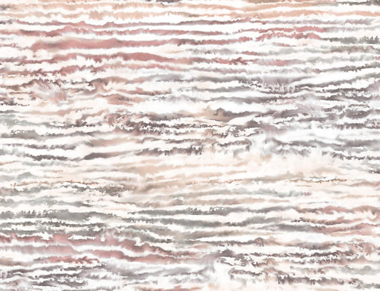 LW50501 Seabrook Designs Living with Art Wallpaper Watercolor Waves Smoked Peach