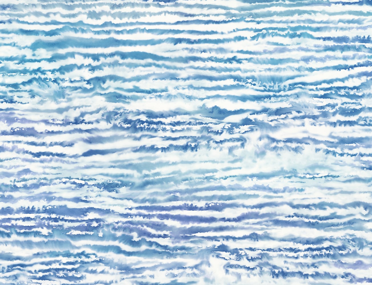 LW50502 Seabrook Designs Living with Art Wallpaper Watercolor Waves French Navy and Aqua