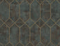LW51606 Seabrook Designs Living with Art Wallpaper Geo Faux Rust, Forest Green, and Metallic Gold
