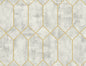 LW51610 Seabrook Designs Living with Art Wallpaper Geo Faux Silver Birch and Metallic Gold